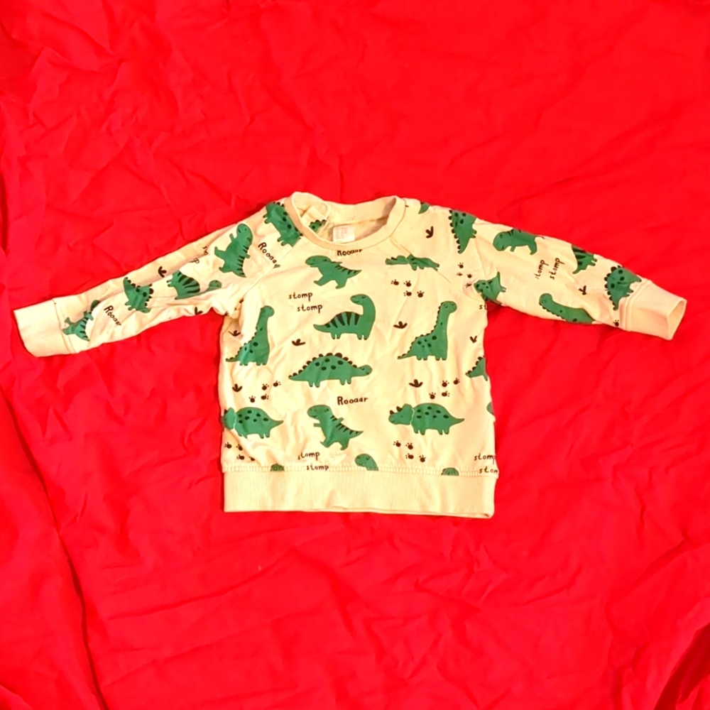 H&M 12-18M Dinosaur Print Sweatshirt, Never Worn